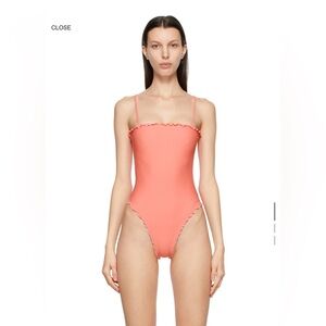 Sherris Pink Ruffle Tank One-Piece Swimsuit